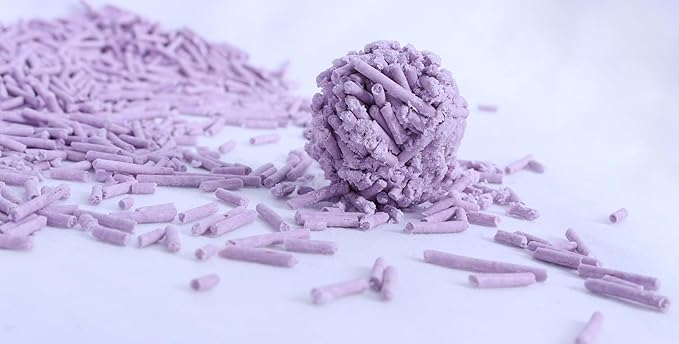 Tofu Cat Litter Lavender Scent 5.5 Lbs X 2 Bags, Can Flush Down Toilets or drains, Low Tracking Cat Litter 2mm Pellets.