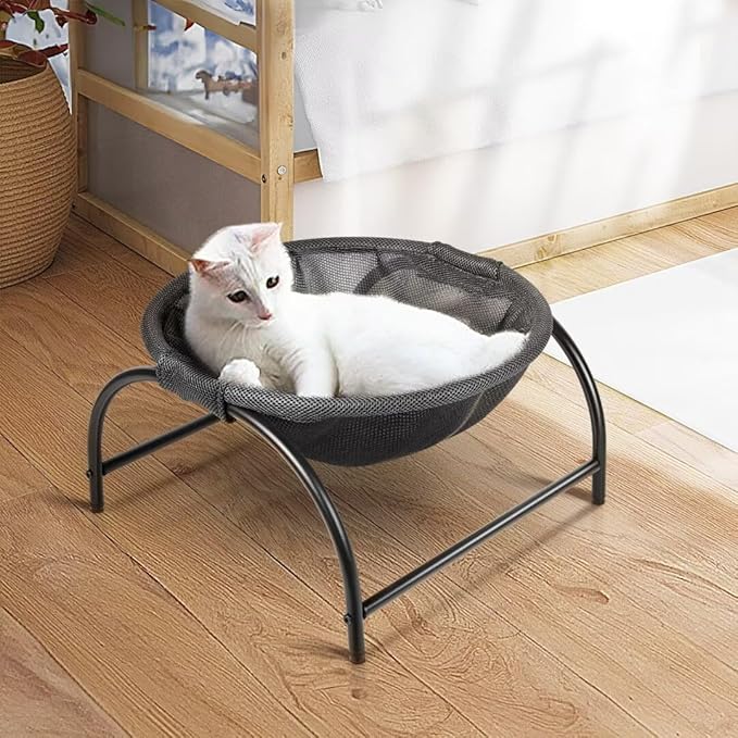 Cat Bed Dog Bed Pet Hammock Bed Cat Sleeping Cat Supplies Pet Supplies Whole Wash Stable, Detachable & Breathable Easy Assembly Indoors Outdoors, 16.9 in x 16.9 in x 9.5 in
