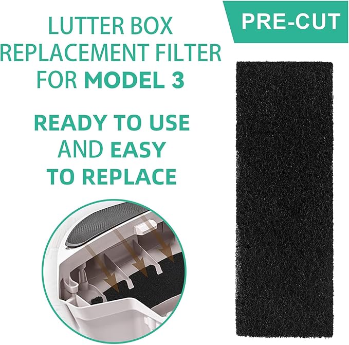 8Pcs Carbon Filters Compatible with Litter-Robot 3,Replacement Activated Charcoal Filters for Litter Box Carbon Premium Filters,Thickened and Durable,Eliminate Odor and Controls Moisture on Pet's Body