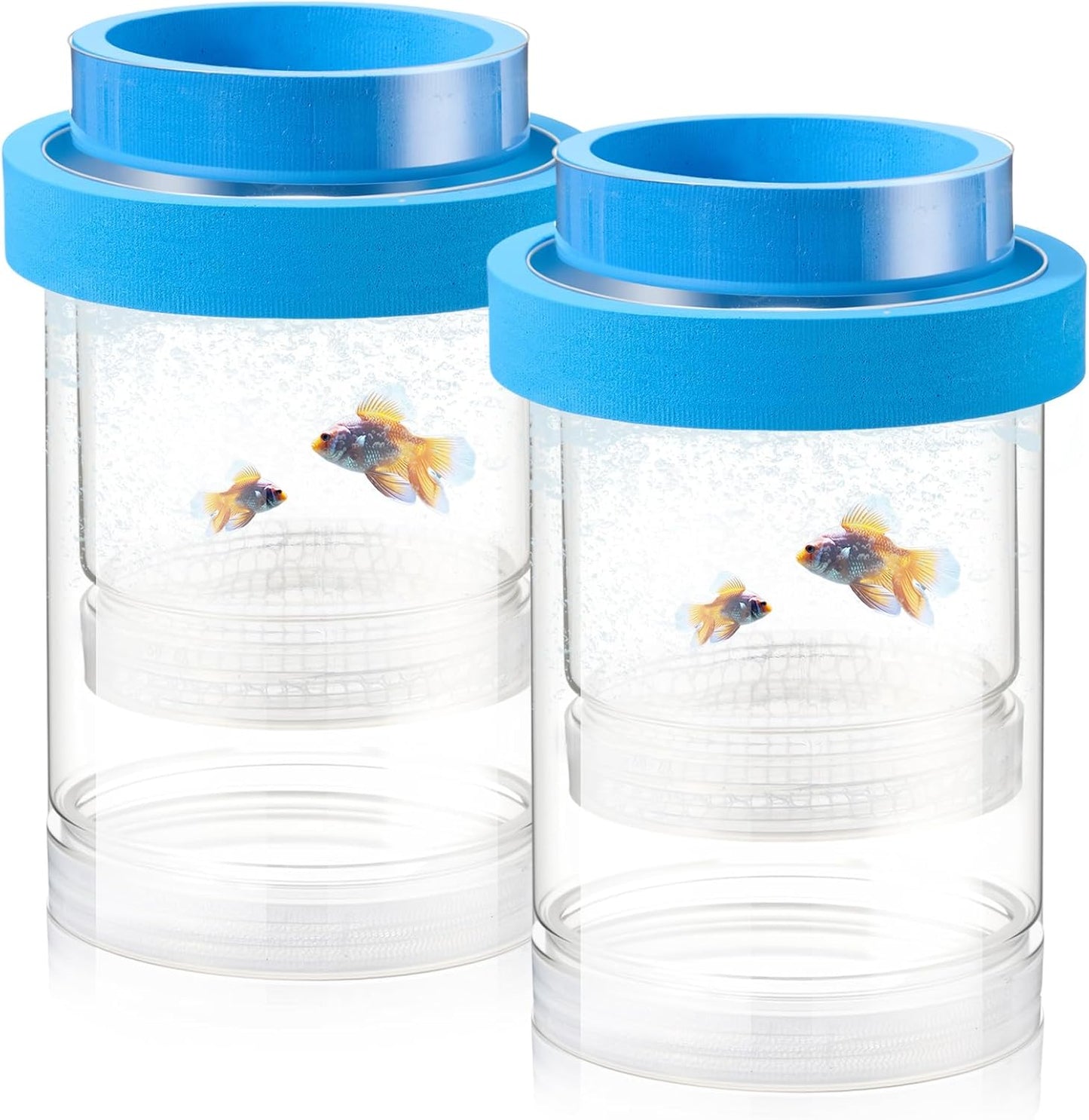 2 Pcs Breeder Box for Fish Tank Aquarium Breeder Separation Net Breeding Box with Suction Cup for Small Fish Shrimp Clownfish Guppy