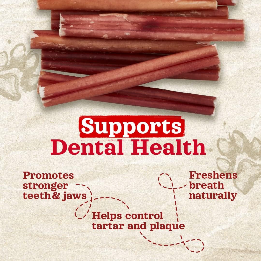 Natural Farm Odor-Free Select Bully Sticks, (12-Inch, 1-Pound), Hand Selected for Consistent Thickness, 100% Beef Pizzle Dog Chews, Fully Digestible, High Protein, Best Dental Treats