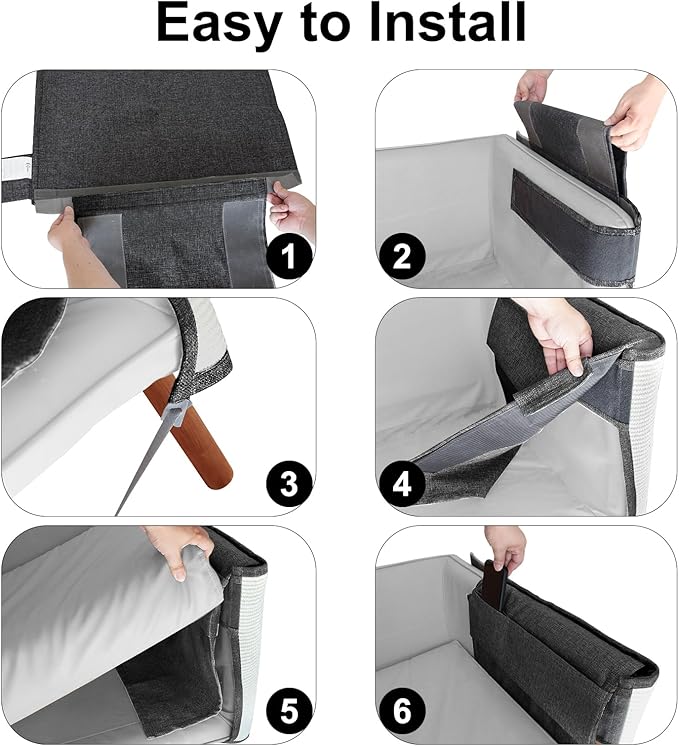 Upgraded Cat Scratch Furniture Couch Protector with 27.6’‘L*19.6’‘W Natural Sisal for Protecting Large Area Couch Sofa Chair(Dark Grey/Left Handed)