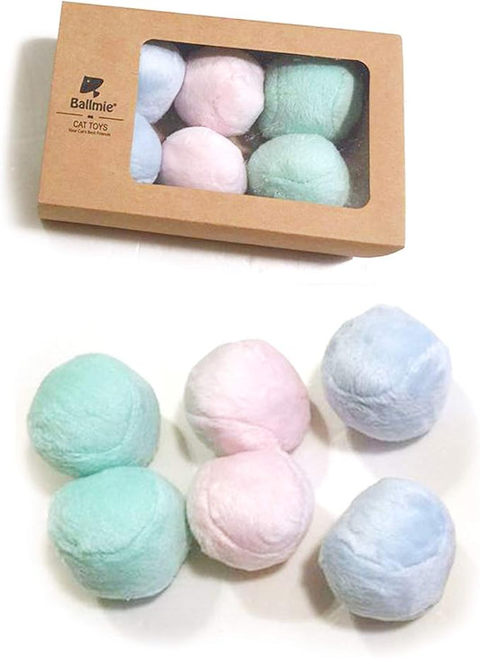 Cat Toys Ball Cat Toys Balls with Bell Eco-Printing Baby Clothing