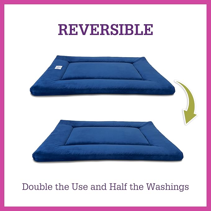 Pet Dreams Dog Crate Pad - Washable Kennel Mat, Crate Pads for Dog Cages, Non-Toxic, Flat Indoor Cat Bed, Fits iCrate 18, 24, 30, 36, 42, 48 Inches (Pink, Small, 24")