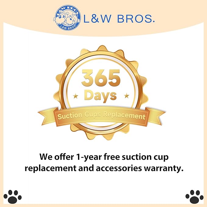 L&W BROS. 2PC Cat Window Perch Cushion Bed Cat Window Hammock with 4 Updated Suction Cups Easy to Assemble Cat Window Bed for Heavy Large Cats (L 2Pc)