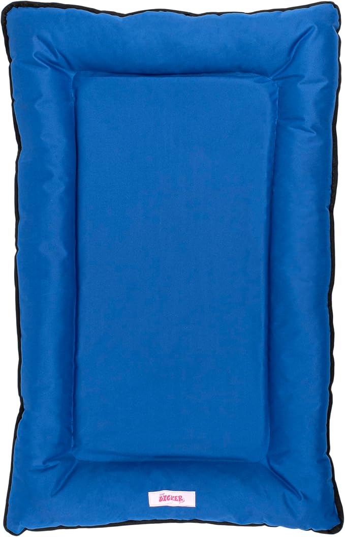 DBD3004D-L Archie 39" x 23" Traditional Oxford Waterproof Indoor/Outdoor Hand-Washable Memory Foam Camping Pet Bed, Cobalt