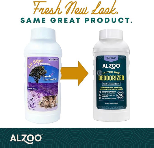 Cat Litter Deodorizer, Concentrated Granules Absorb & Help Neutralize Odors, Mineral-Based Active Ingredients, Up To 30 Uses, Fresh Lavender Scent, 26.6 Oz.