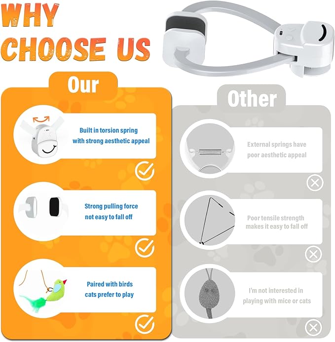 Interactive Cat Toys for Indoor Cats Automatic Electric Flying Bird Feather Cat Toy - Best Kitten & Adult Cat Enrichment Toy Hanging Electric Kitty Toys for Bored Cats