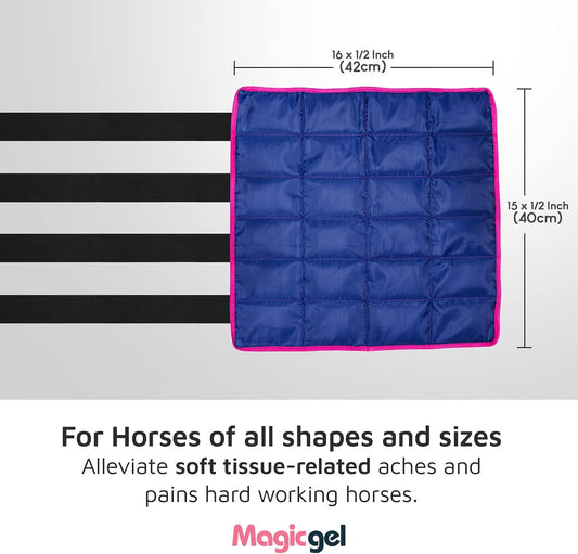 Magic Gel Horse Ice Pack with Carry Case - Twin Ice Boots | Cooling Horse Leg Wraps for Hock, Ankle, Knee, Legs, Boots, and Hooves | Horse Tack, Horse Supplies & Horse Gift Ideas for Horse Lovers