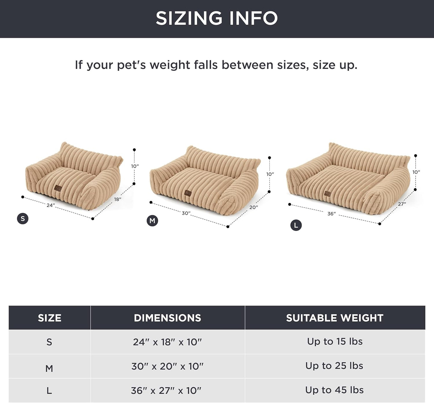 Bedsure Cute Cat Couch for Pets - Fluffy Cat Sofa with Premium Soft Corduroy Fleece, Fuzzy Pet Couch Bed with Removable Washable Cover, Supportive Pet Chair for Indoor Cats, 24inch, Tuscan Beige