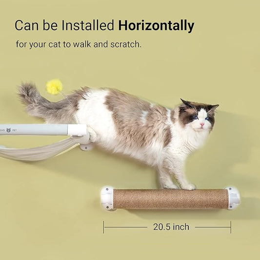 SVD.PET Cat Scratching Post, Kitten Scratcher with Replaceable Natural Jute Scratching Tube, Hanging Cat Toys Included.