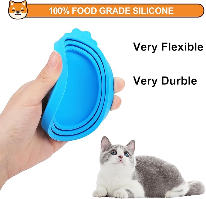 2 Pack Pet Food Cans Lids, Silicone Food Can Covers for Dog and Cat, BPA Free/Food Safe/Universal, One Fit Most Standard Size Food Can Top Teal/Dark Green, CWGTG01