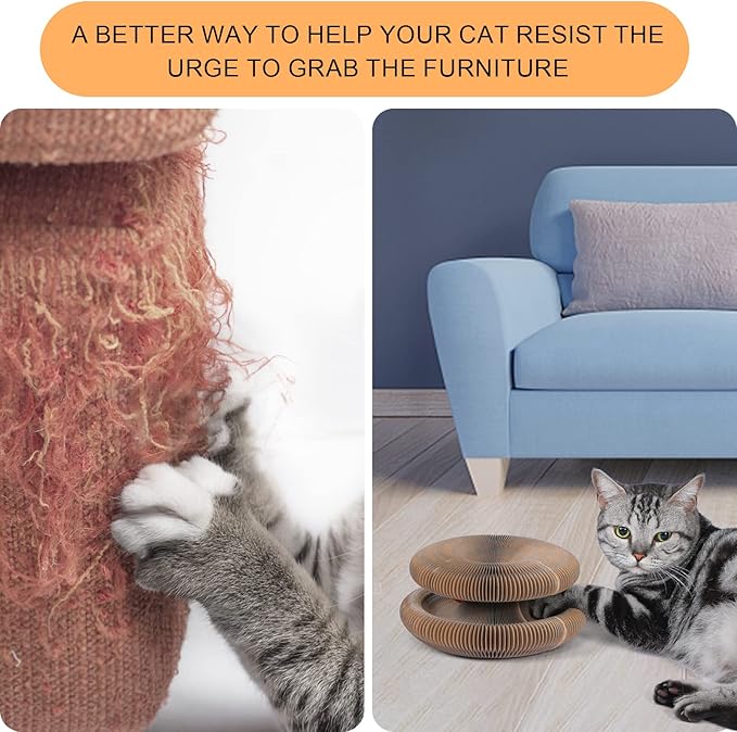 TV Cat Scratcher Cardboard Lounge Bed, Cat Scratching Board, Durable Board Pads Prevents Furniture Damage (L-Shape) (Reversible)