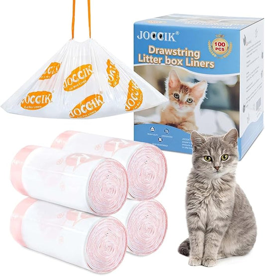 Cat Litter Bags for Automatic Litter Box Liners Compatible with MeoW SC01/C02/LR01, Waste Bags for X & MAX, 22" 12.8" 50 Count
