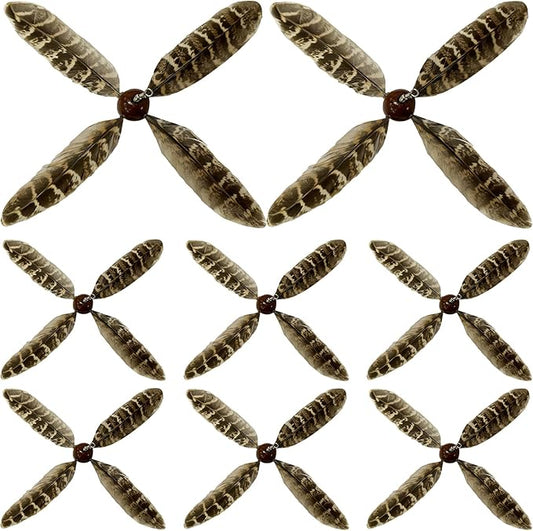 8 Pcs Cat Feather Propeller Refills Propeller Interactive Cat Toy Refills Kittens Toy Feather Replacement Wand Teasers Attachments for Kittens Wand