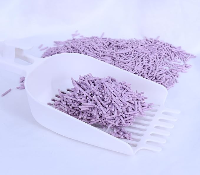 Tofu Cat Litter Lavender Scent 5.5 Lbs, Can Flush Down Toilets or drains, Low Tracking Cat Litter 2mm Pellets.