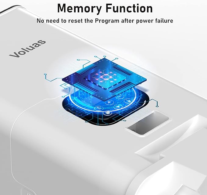 Voluas Automatic Cat Feeder for Two Cats, Double Pet Feeder with 2 Stainless Steel Bowls,6L Timed Cat Feeders with Memory Function