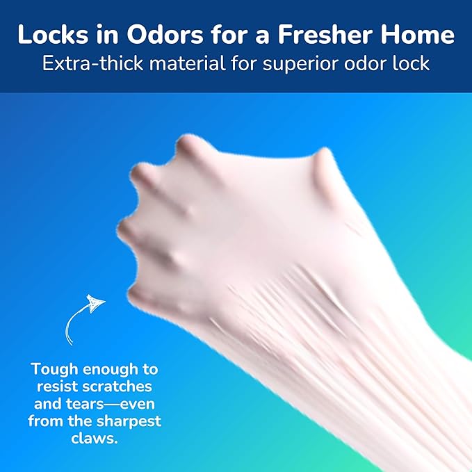 PET N PET Cat Litter Box Liners Bags Jumbo, Heavy Duty Tear Resistant & Drawstring Closure Cat Litter Bags, Waterproof Kitty Box Liners Fits Litterbox Pan Sizes, 36" x 18", 14 Count