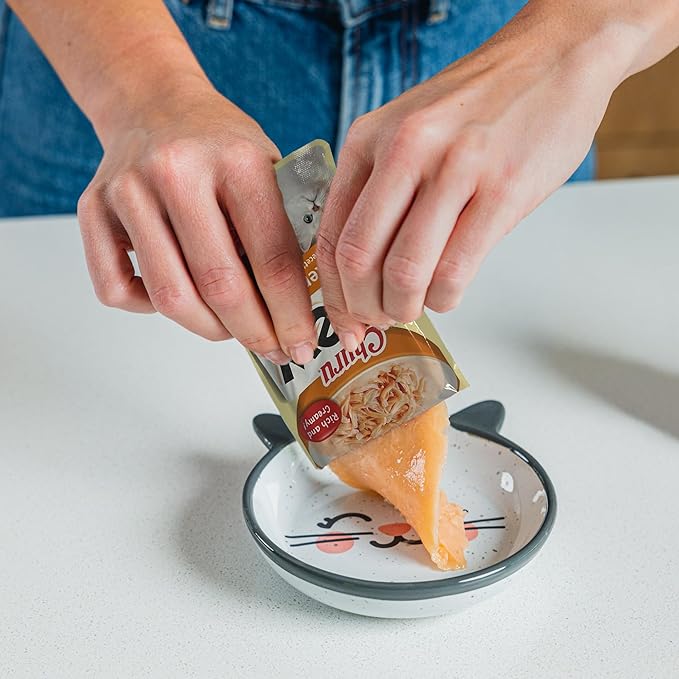 INABA Churu Stew for Cats, Side Dish Pouch with Vitamin E, 1.4 Ounces per Pouch, 12 Pouches, Chicken with Scallop Recipe