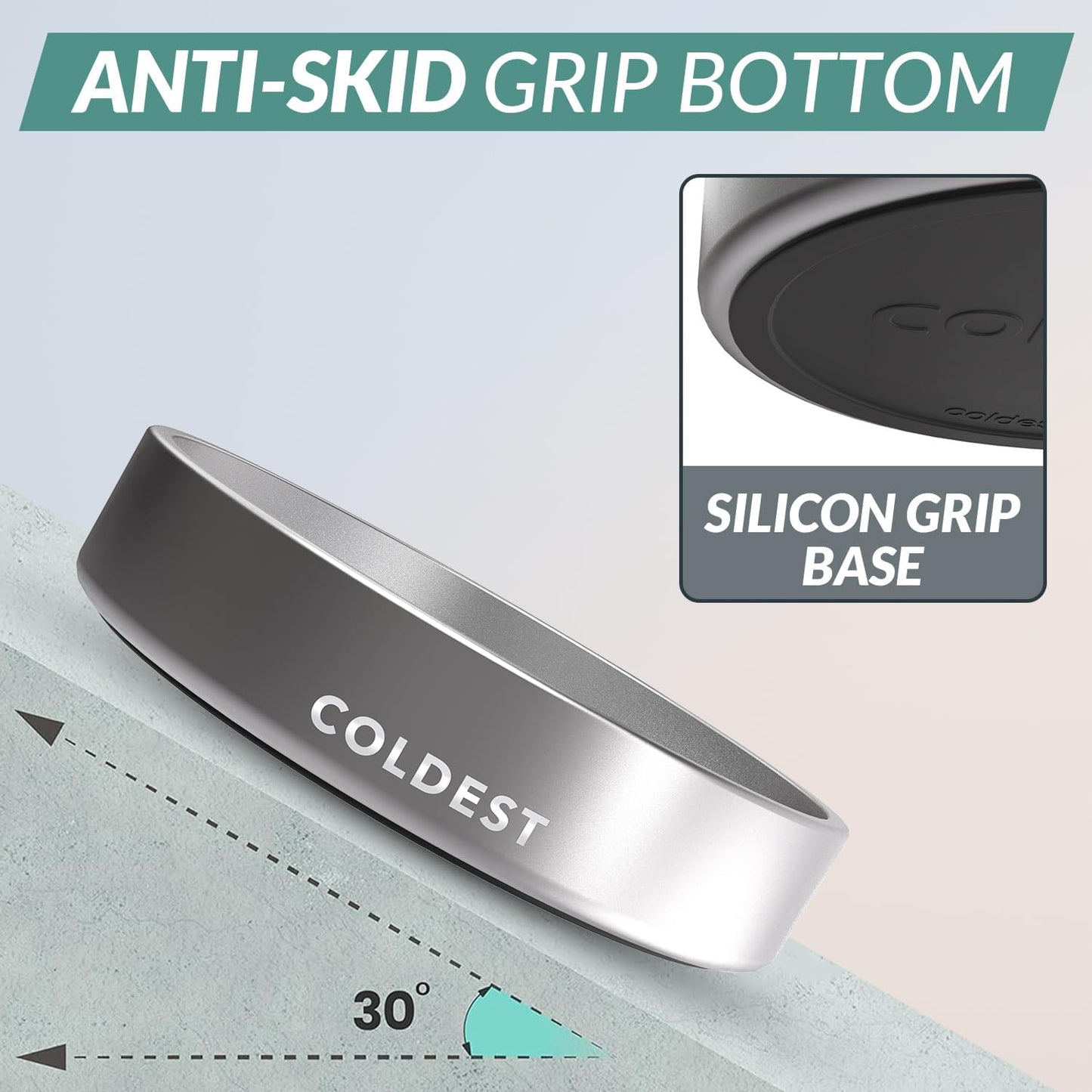 Coldest Dog Bowl - Anti Rust Metal, Non Slip, 3 Layers Insulated Stainless Steel Dog Bowls - Spill Proof & Heavy Duty - Water Bowl for Dogs, Cats, Dish Washer Safe (21 oz, Polished Stainless Steel)