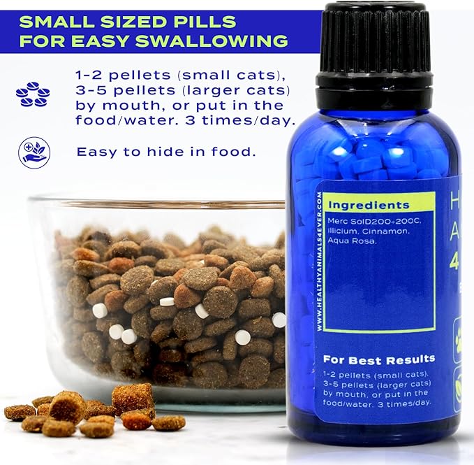 HA4E - Cat Bad Breath Remedy - Promotes Clean Teeth, Plaque & Tartar Control - No Brushing Needed - All-Natural, Non-GMO, Organic, Preservative & Chemical Free - 300 Dissolvable Tablets