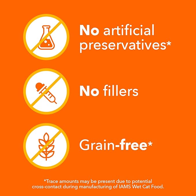 IAMS Perfect Portions Indoor Adult Wet Cat Food Cuts in Gravy Variety Pack, Salmon and Tuna Recipes, 2.6 oz. Easy Peel Twin-Pack Trays (12 Count, 24 Servings)