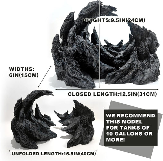 Fish Tank Decor Rocks.Aquarium Decoration Model.Easy Superior Aquascape (Perched Canyon-15inch)