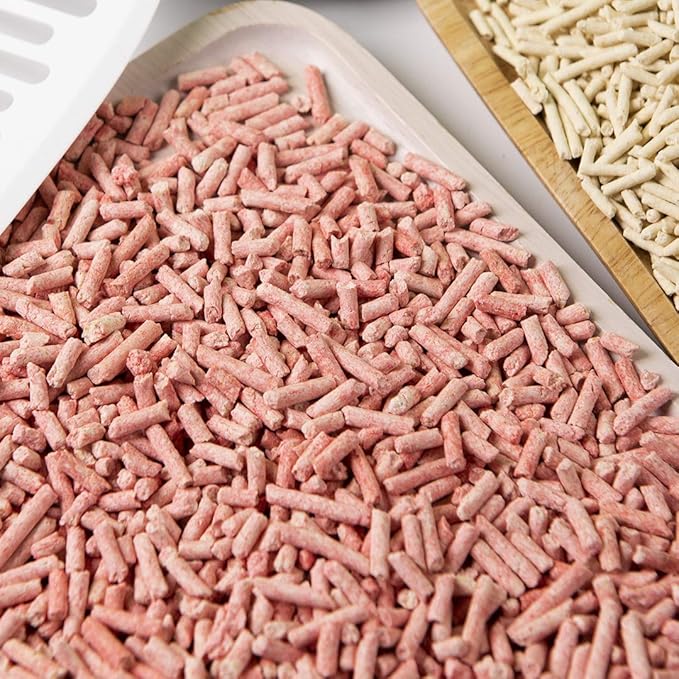 I AM TOFU - Tofu Cat Litter, Natural Flushable Extra Clumping Pellet Litter, 10LB x 3 (Honey Peach 2 & Original 1)