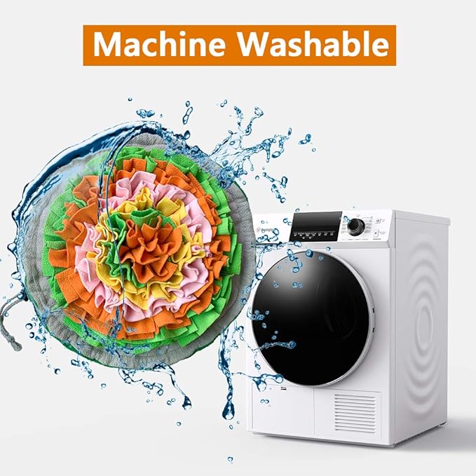 Snuffle Mat for Dogs, Interactive Foraging Puzzle Blanket, Nosework Feeding Bowl Sniffing Pad for Cats Puppies Small Medium Pets