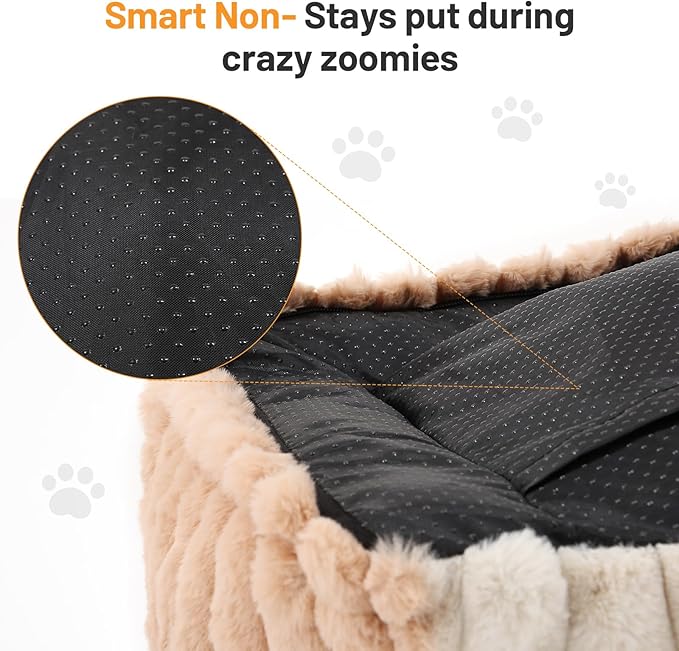 Pet Sofa Bed Washable - Cozy Supportive Cat Couch for Small Indoor Cat - Fluffy Puppy Dog Bed with Breathable Fabric