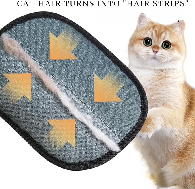 Magic Brush Pet Hair, Newly Upgraded Reusable Electrostatic Pet Hair Remover Glove, Pet Hair Removal Glove for Dogs & Cats, Clothing, Couch, Carpet, Car Seat (3 Pcs)