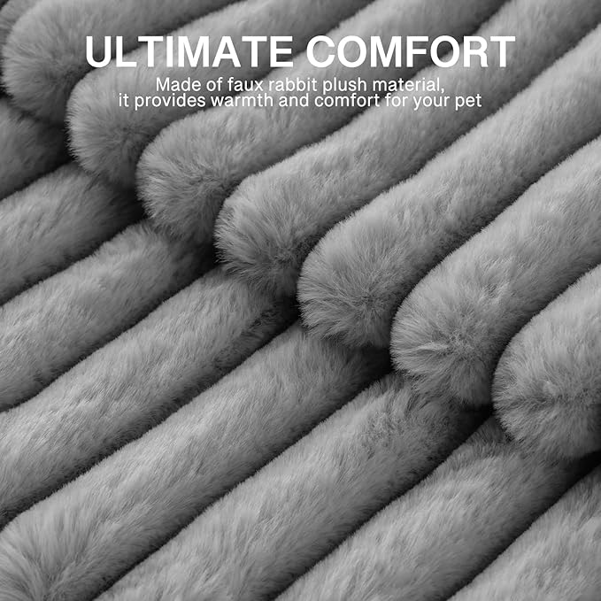 MEWOOFUN Cat Beds for Indoor Cats, Washable Dog Bed for Small Dogs, Round Pet Bed for Puppy and Kitten with Anti-Slip Bottom (Grey, 20"x20"x8")