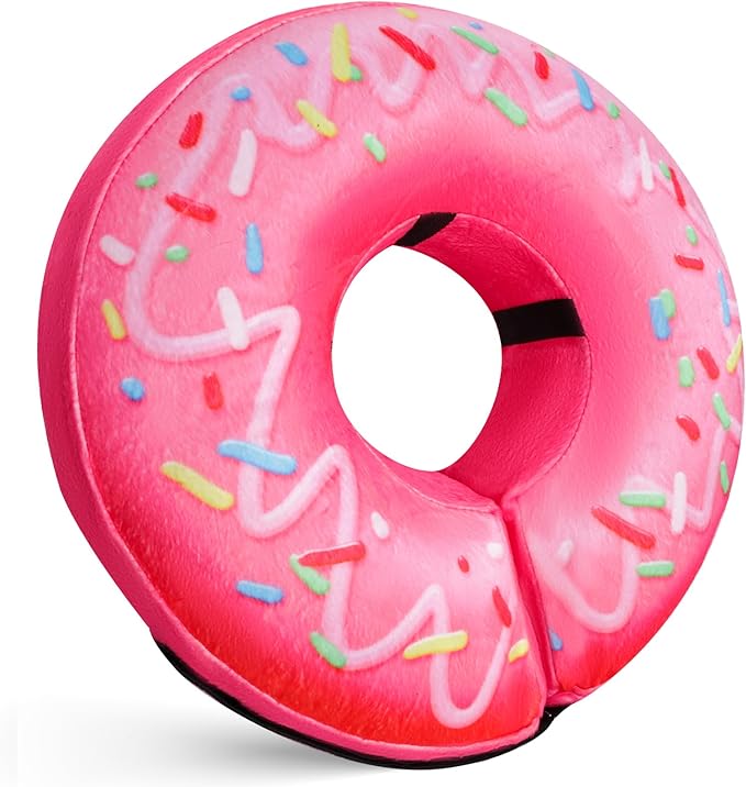 Katoggy Inflatable Dog Cone Collar for Small Medium Large Dogs and Cats, Soft Adjustable Blow up Donut E-Collar for Post-Surgery Use