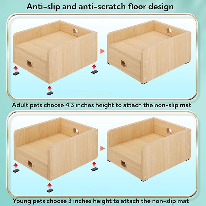Raised Pet Feeder Stand for Cats & Dogs Neck Health, Holder for Pet Automatic Feeders, Pet Water Dispenser Stand, Adjustable Height Elevated Shelf for Petlibro and Most Pet Feeders