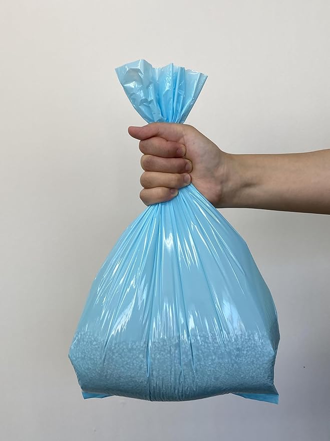 Best Odor-Sealing Cat Poop Bags, BOS for Pet Waste & Kitty Litter - Disposal Bags - Scent & Smell Free (90 bags) [Size: M, Color: Light blue] NOT a litter box liner (Pack of 1)