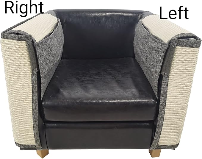 Fully Wrapped Cat Scratcher Couch- Natural Sisal Furniture Protection from Cats-Corner cat Scratcher for Couch Bed,Chair-Easy Installation