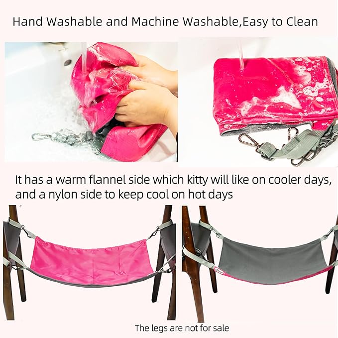 Cat Hammock - Washable Soft Outdoor Mat, Waterproof Cooling Pad for Cats & Small Animals (Large, Red)