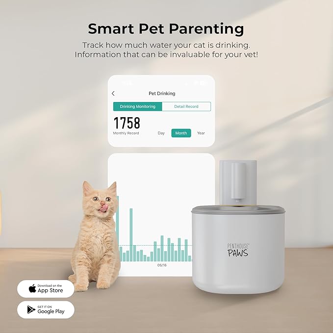 Smart Wireless Cat Water Fountain, 3.5L/118oz Automatic Pet Water Dispenser with App Control, Ultra Quiet, UV Sterilization & Filtered Flow for Cats & Dogs