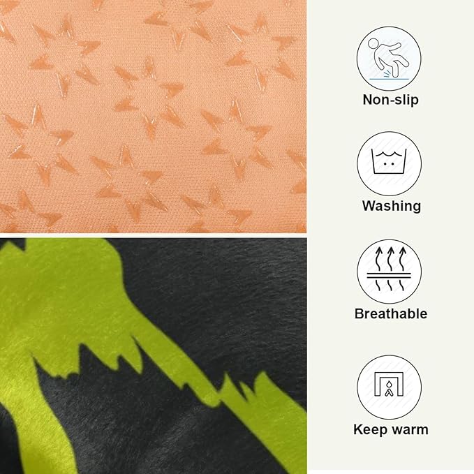 Green Leopard Print Pet Bed Cute Dog Bed Mat Absorbing Non Slip Pad Pet Sleeping Mat for Small, Medium, and Large Dogs Puppy Cat 24 in x 18 in