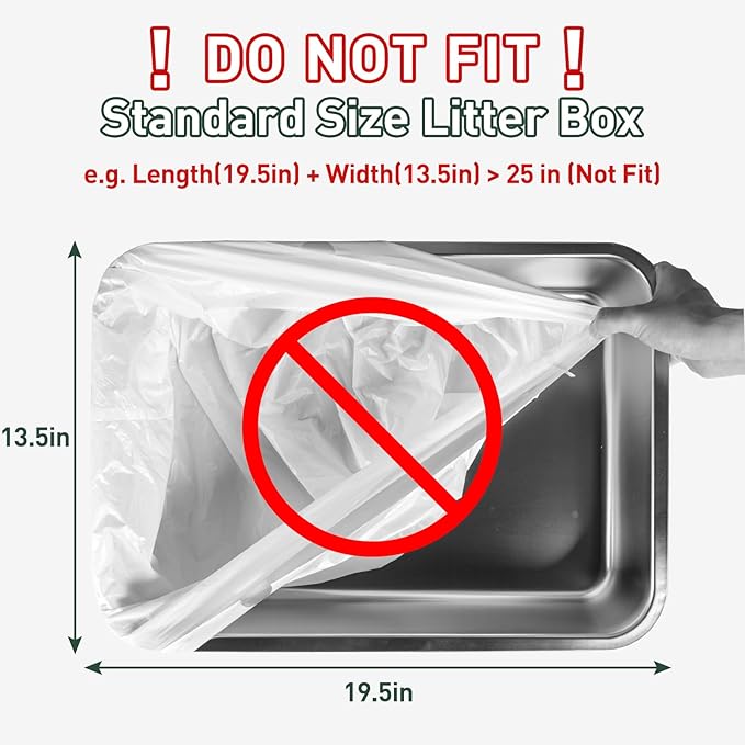 ANWA 40 Count Cat Litter Box Liners for Automatic Cat Litter Box and Litter Box Robot 4/3, Heavy-Duty, Extra Thick, Pink