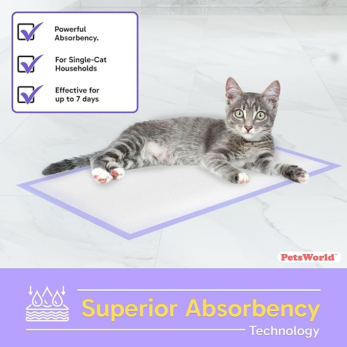 PETSWORLD Fresh Scented Cat Pads Refills for Tidy Cats Breeze Litter System 400 Pads for Cat Litter Box, 16.9x11.4 Inch