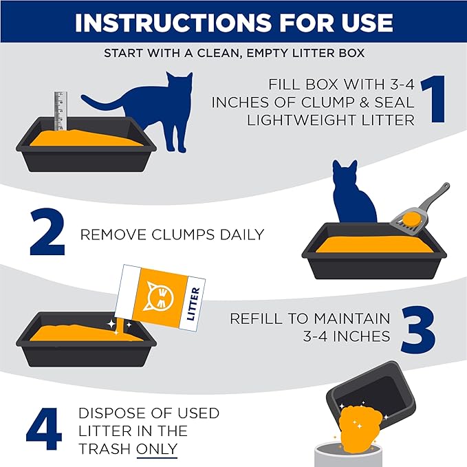 ARM & HAMMER Clump & Seal Odor Sealing Lightweight Multi-Cat Scented Clumping Cat Litter with 7 Days of Odor Control, 18 lbs. Bag
