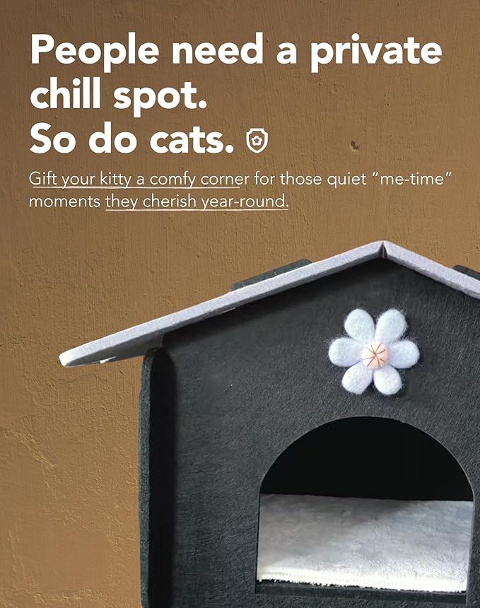 Lukamoo® Cute Cat House (Ashen Phantom, Large)