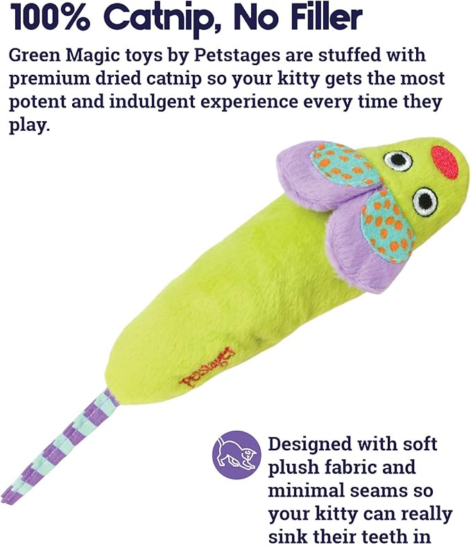 Catstages Green Magic Mightie Mouse Catnip Cat Toy