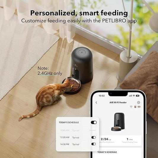 PETLIBRO Upgraded Automatic Cat Feeder, 5G Wi-Fi Automatic Pet Feeder
