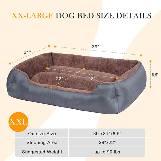 Pet Dog Bed, Comfy and Soft Dog Bed, Extra Large Pet Bed for Large Dogs with Non-Slip Bottom