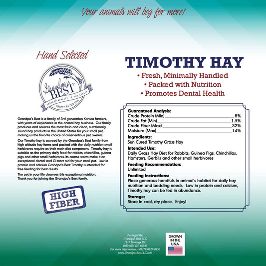 Grandpa's Best Timothy Hay Bale, 40 oz