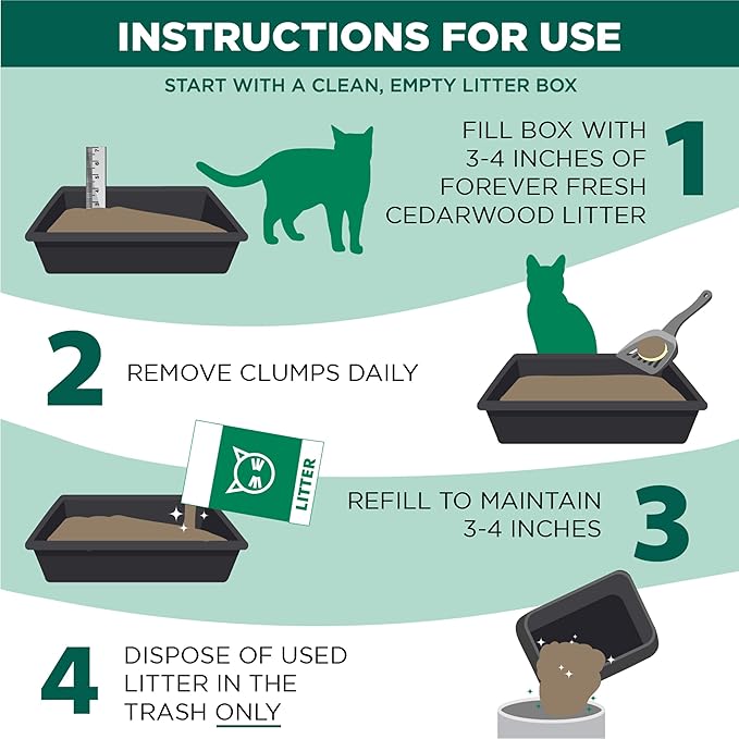 Arm & Hammer Forever Fresh Clumping Cat Litter Cedarwood, MultiCat 18lb, Pet Friendly with Essential Oils