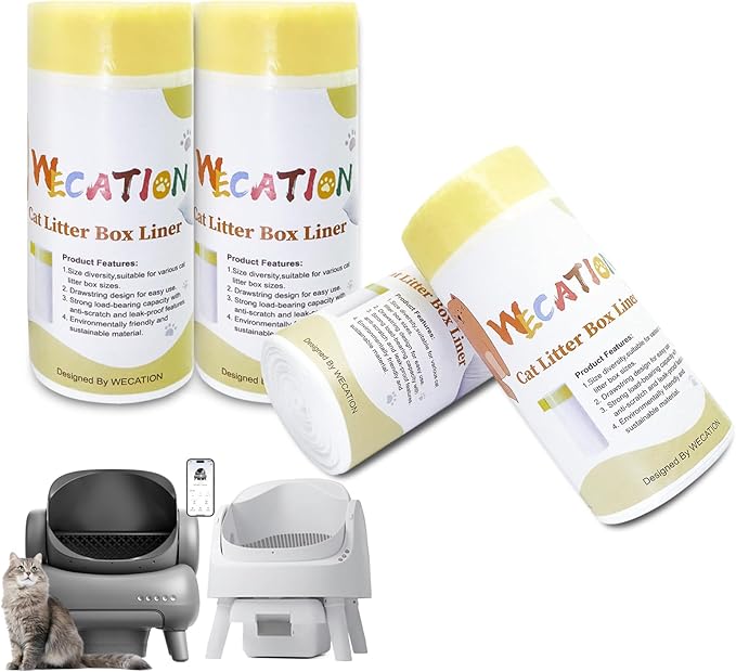 120 Count Cat Litter Box Liners, Only Compatible with Neakasa and PetPivot Self-cleaning Cat Litter Box