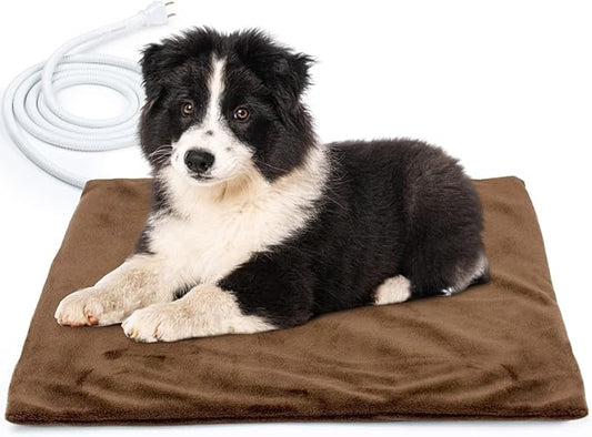 NAMOTEK Pet Heating Pad, Safe Electric Heating Pad for Dogs and Cats Indoor Warming Pad with Auto Constant Temperature 19.7" x15.7"